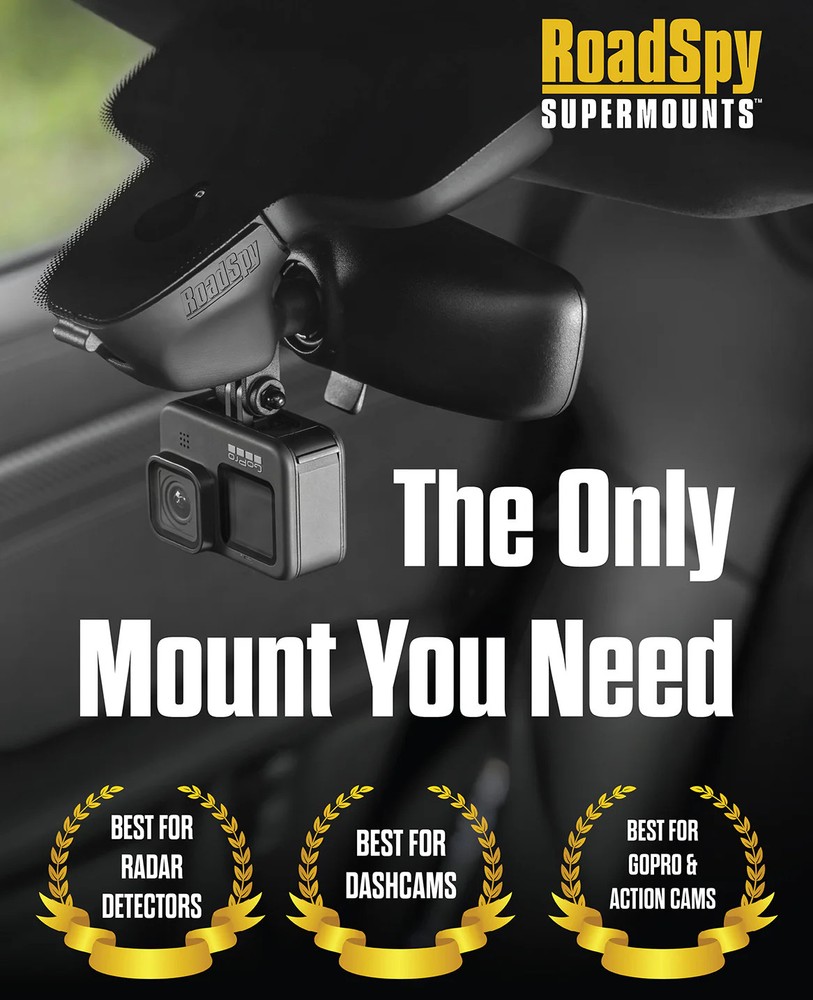 Audi Q6 e-tron Radar Detector Dash Cam GoPro Mirror Mount - RoadSpy