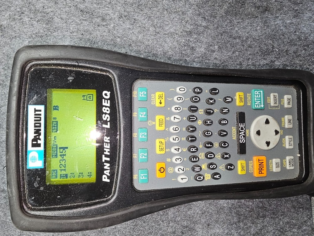 Panduit LS8EQ Qwerty Hand-Held Thermal Transfer Printer - tested working