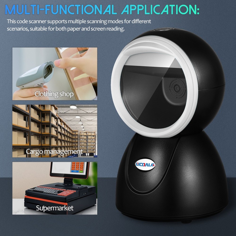 Barcode Scanner For Supermarket Retail Store Desktop Counter Scanner