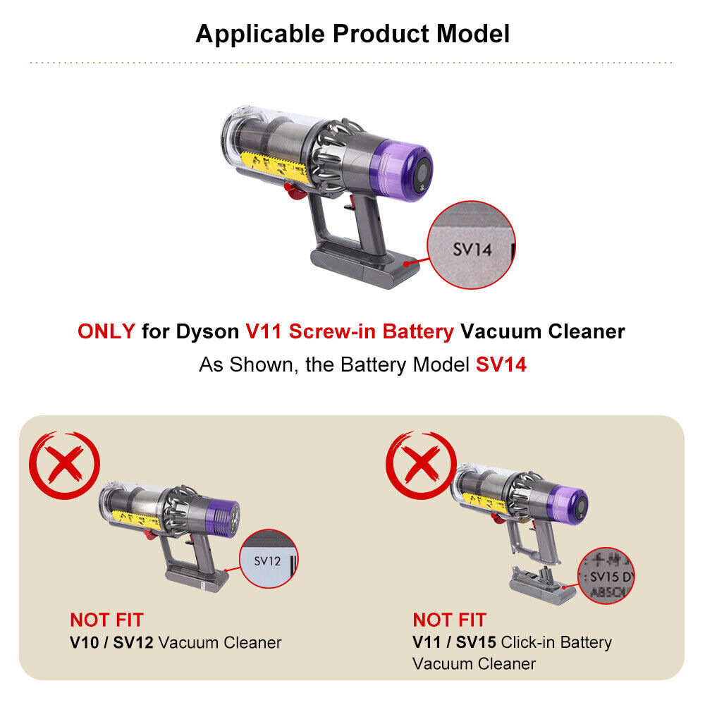 Red Switch Button + Upgraded Trigger Assembly for Dyson V11 SV14 Vacuum Cleaner