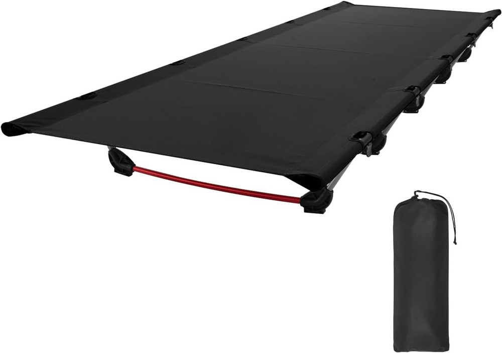 Camping Cot,Ultralight Folding,330 lb Weight Capacity,Portable CampingCot Black