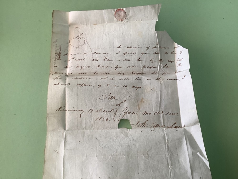 Edinburgh 1824 entire letter cover Ref A1731