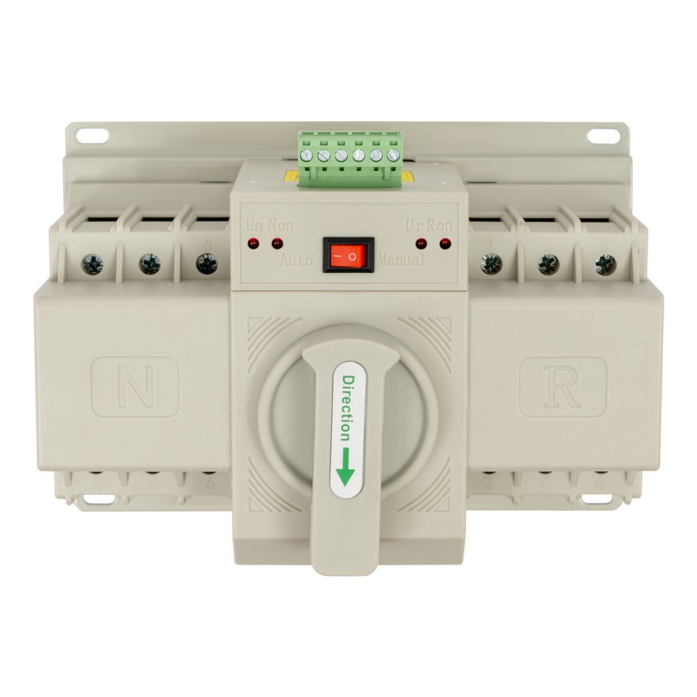 Manual 110V Dual Power Automatic Transfer Switch 3P Generator Changeover Switch