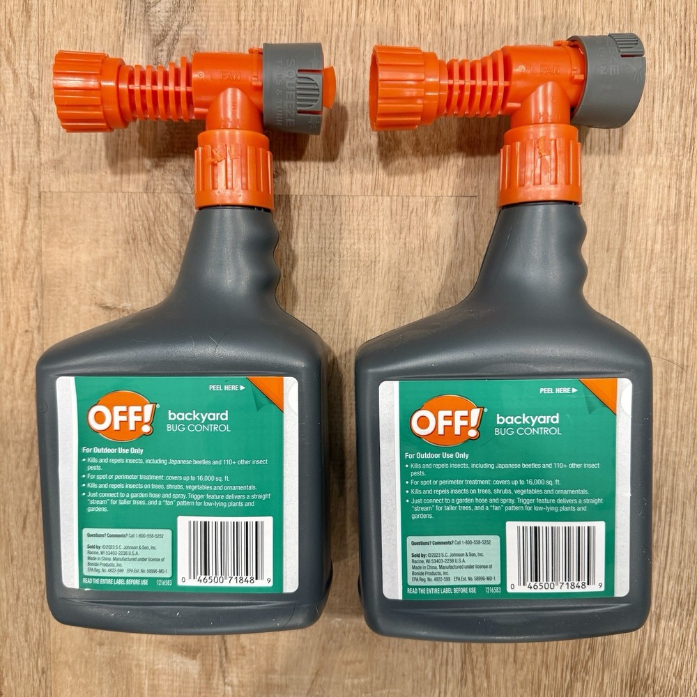 OFF! Backyard Pretreat Bug Control 32oz Insect Killer Mosquito Spray 2-Pack