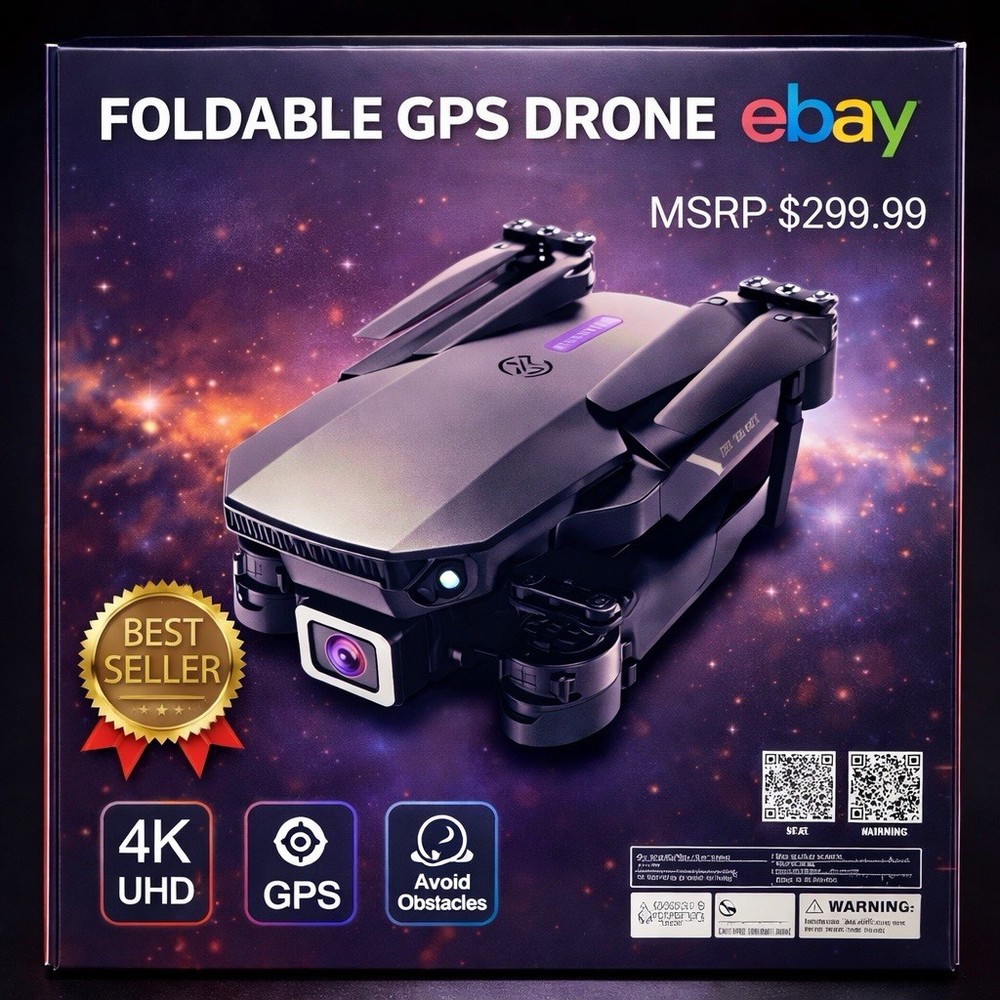 Myshle SMS Drone Avoid Obstacles Foldable Drones with 4K HD Camera NEW IN BOX!!