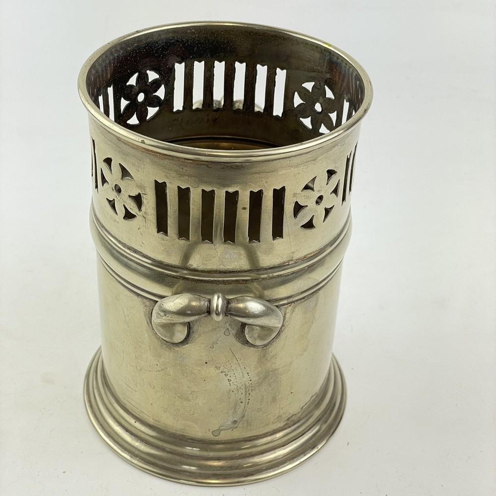 Antique Silver Plated Bottle Coaster 16cm High