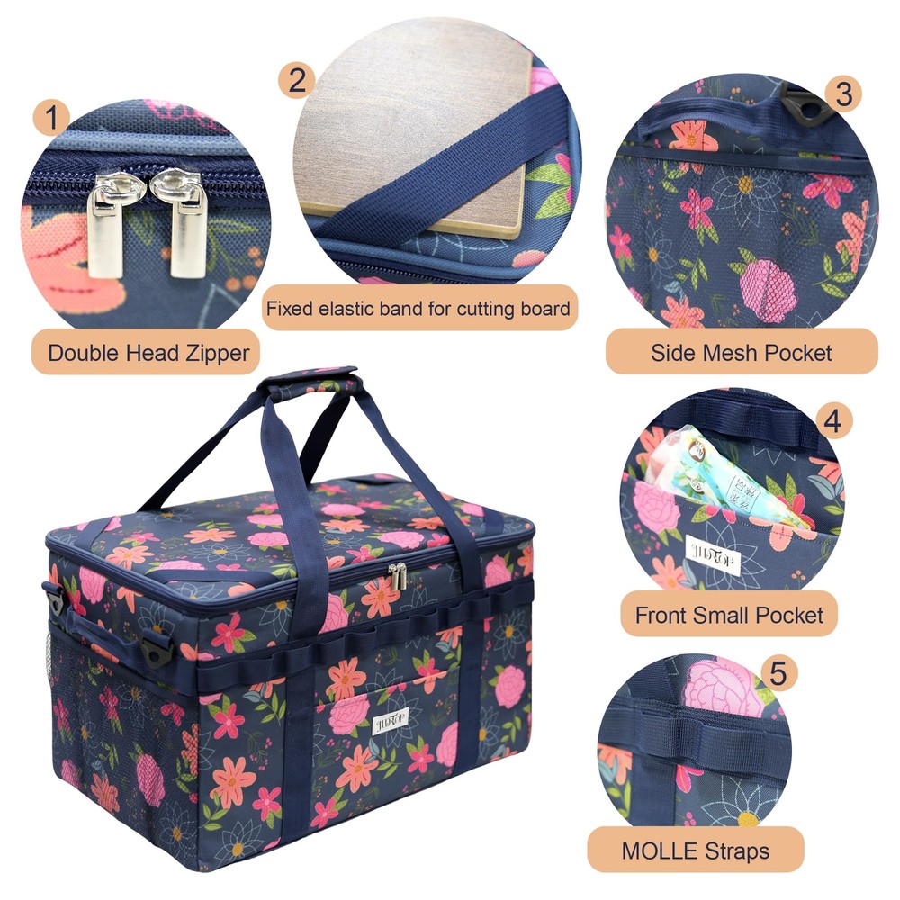 49L Camping Organizer Bag with 2 Removable Storage Cubes, Waterproof Foldable...