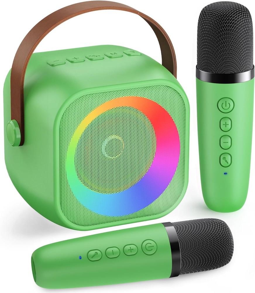 Mini Karaoke Machine：Portable Bluetooth Karaoke Microphone, Singing Speaker w...