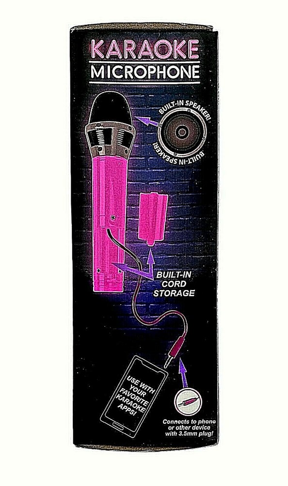 Karaoke Microphone With Built In Speaker New In Box
