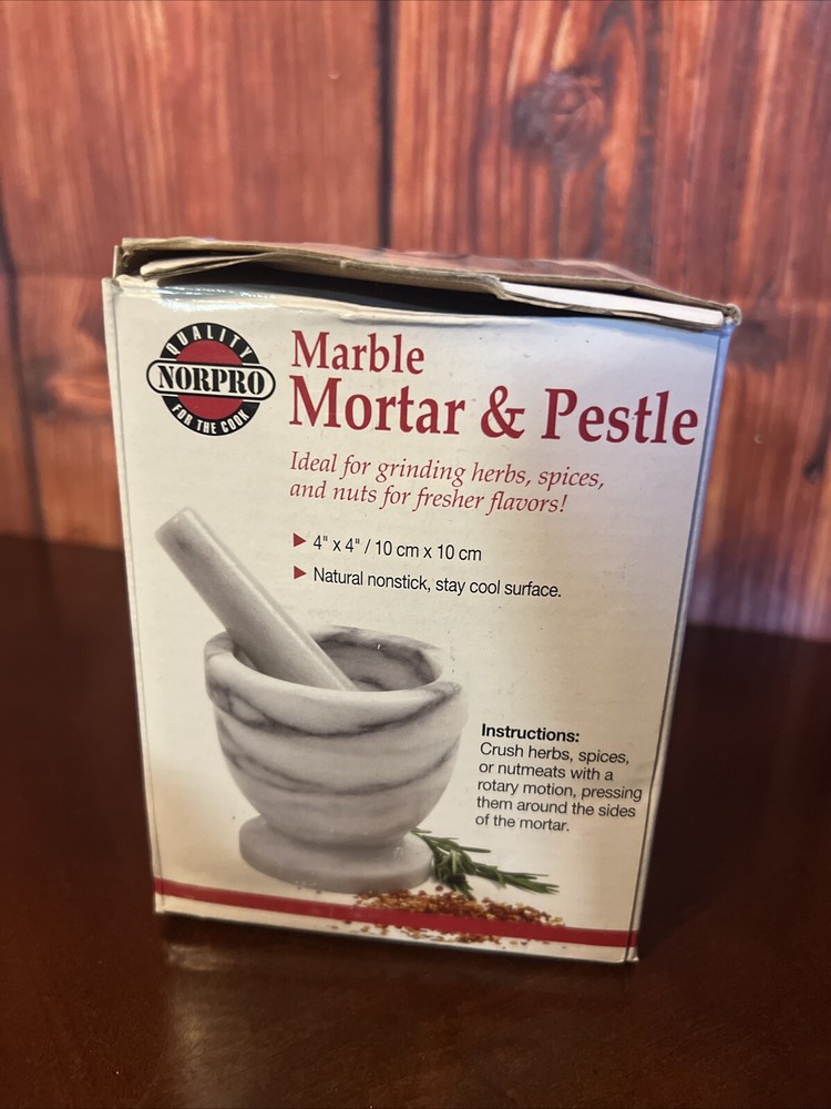 Norpro #695 Marble Mortar and Pestle, 6 oz