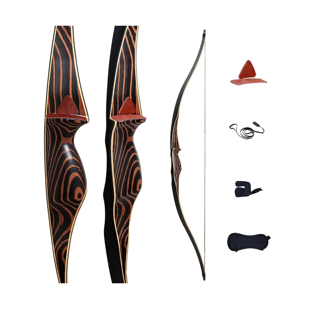 Deerseeker Archery 54" Traditional Bow Hunting Longbow with Bamboo Core Limbs...