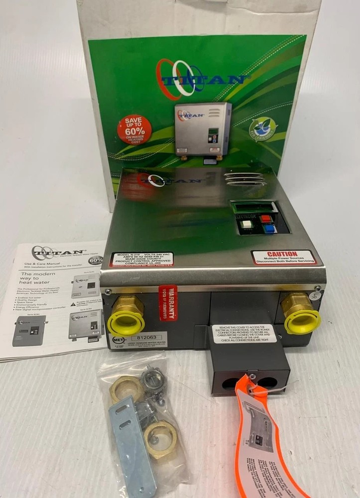 Titan Electronic Tankless Water Heater Model N-210 Volts 240 VAC OPEN BOX