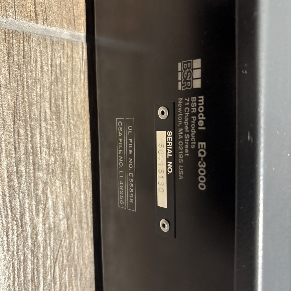 BSR EQ-3000 Stereo Frequency Equalizer - Good Condition - Turns On selling As-is
