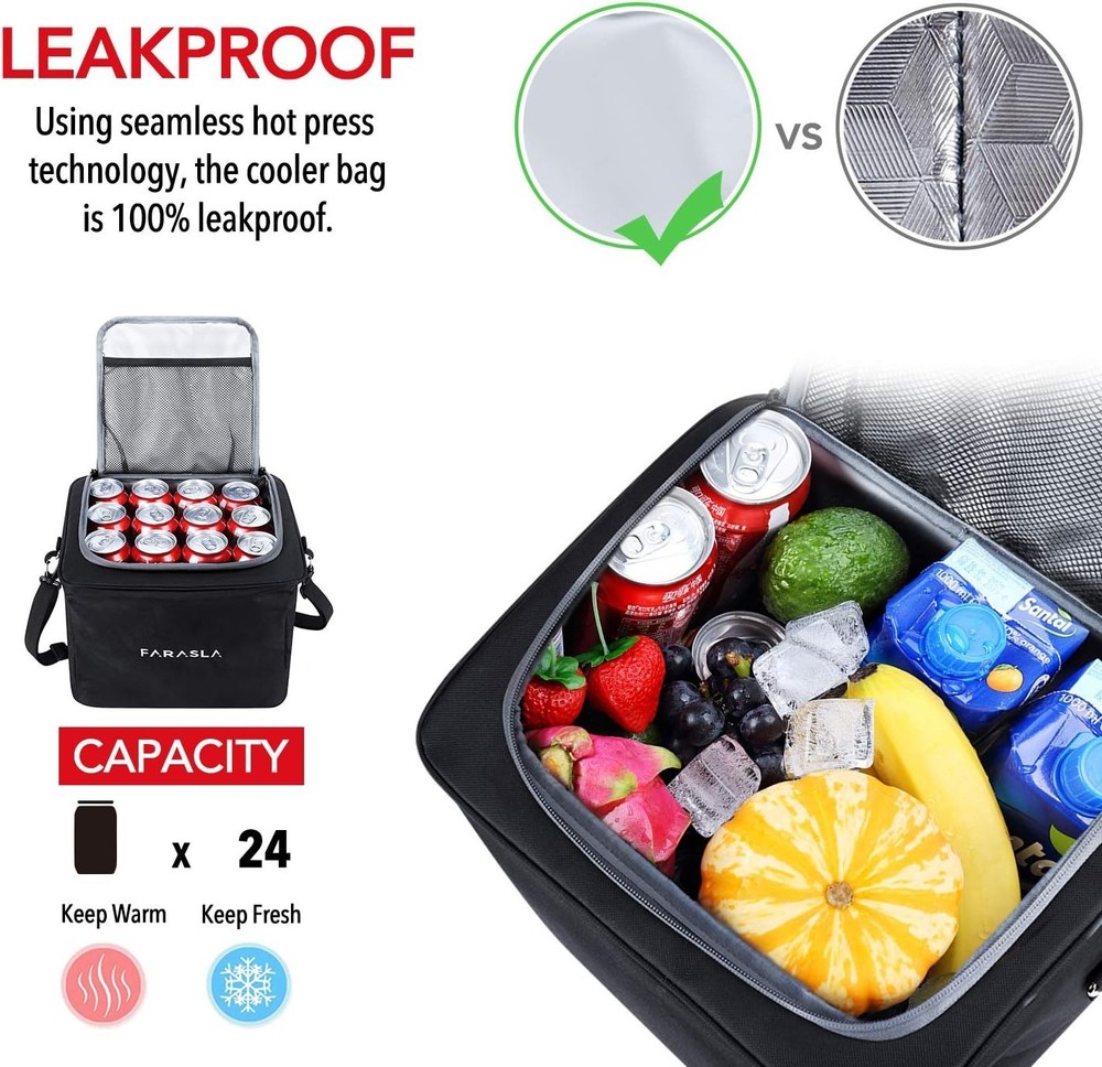 Leakproof Car Organizer with Foldable Cover and Multiple Storage Compartments