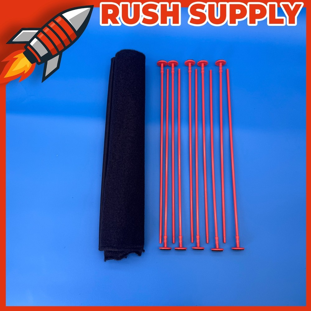 Gun Storage Solutions 10 Rifle Rod Kit Shelf Liner Organizer System - Orange