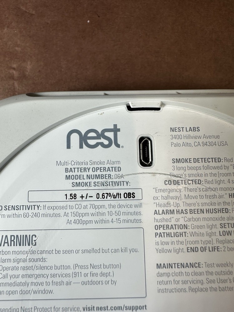 Google Nest Protect Smoke 06A UNTESTED SHIPS FAST!