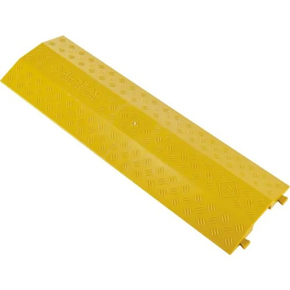 1-Channel Drop Over Cable Protector, 18,000 lbs. Capacity, Yellow