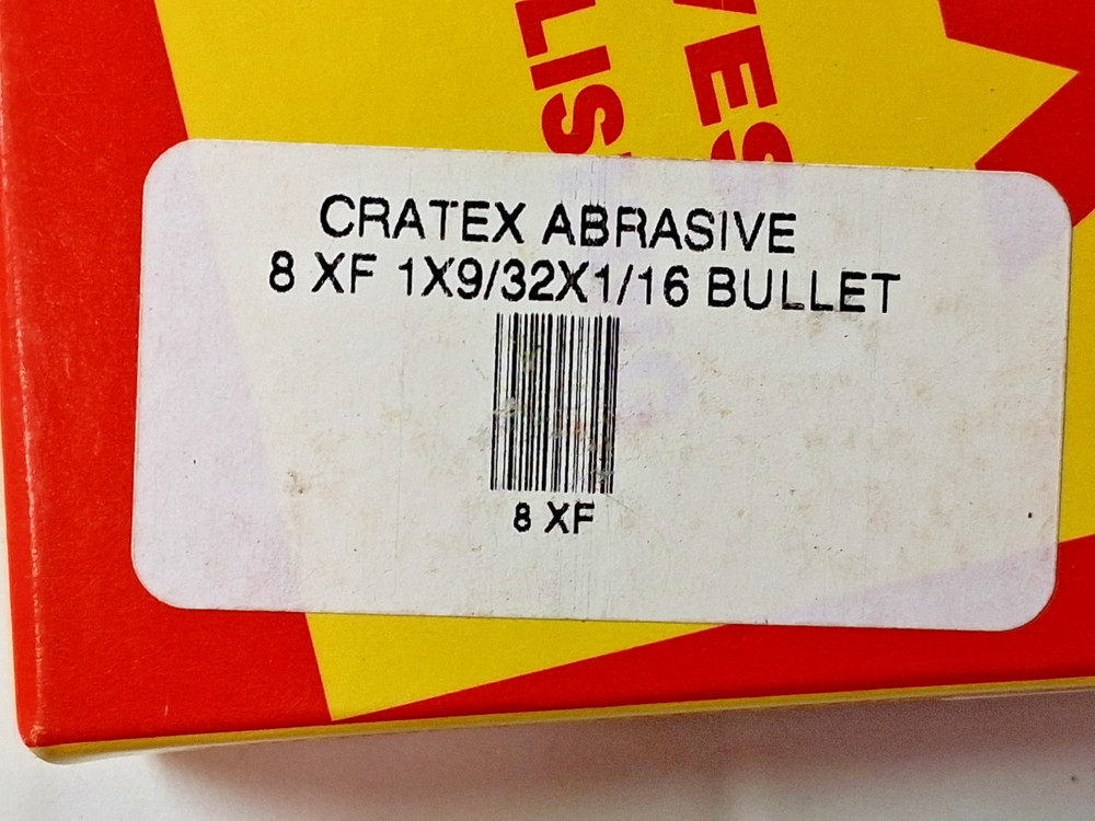 Cratex Long Cone Rubberized Points 100PCS 9/32" Max Dia x 1" 8 XF