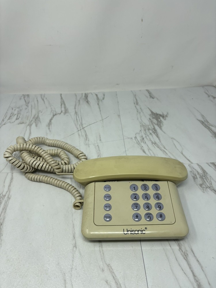Vintage Unisonic Lighted Telephone Small Model 9518 Large Print Push Button