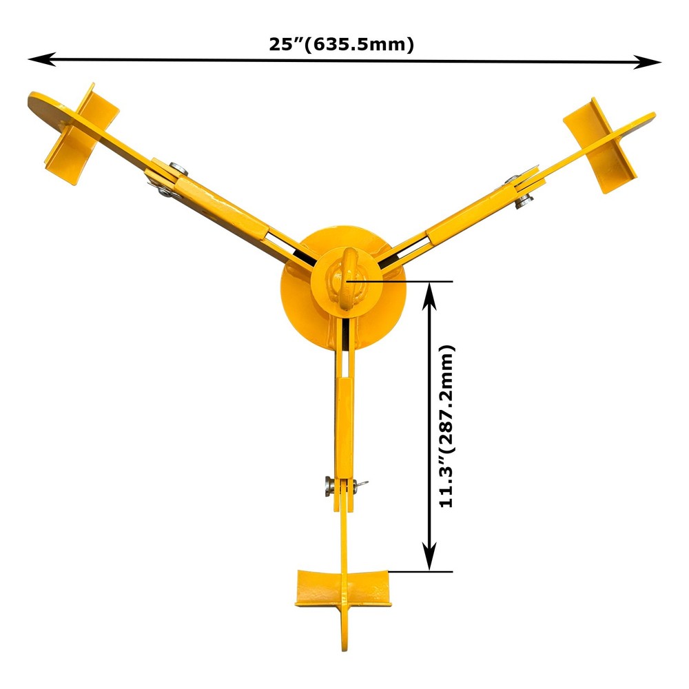 Oil Drum Lifting Hook Forklift Crane 3-Claw Open Closed Head Drum Lifter