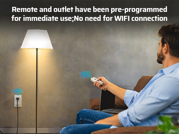 DEWENWILS Wireless Light Switch Kit Remote Control Outlet 100FT Range