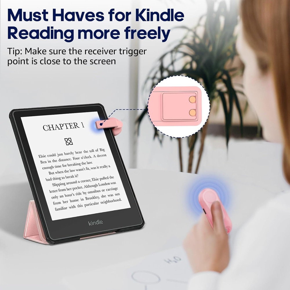 Remote Control Page Turner for Kindle Paperwhite Oasis Kobo Ereaders, Camera Cam