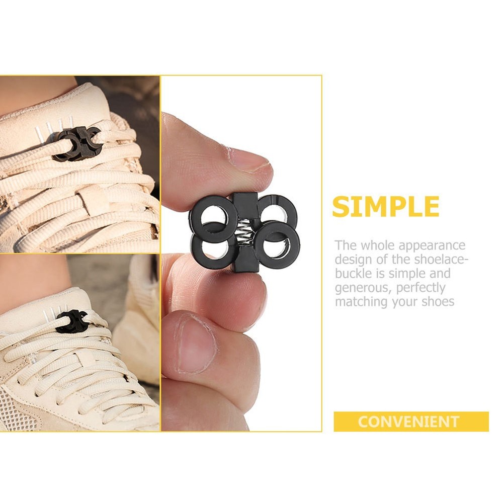 20 Pcs Buckles Non Adjustable Fastener Locks for Holding Shoe Straps