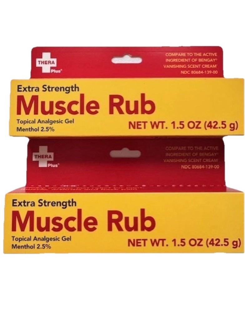 2 X Thera Plus Extra Strength Muscle Rub 1.5oz