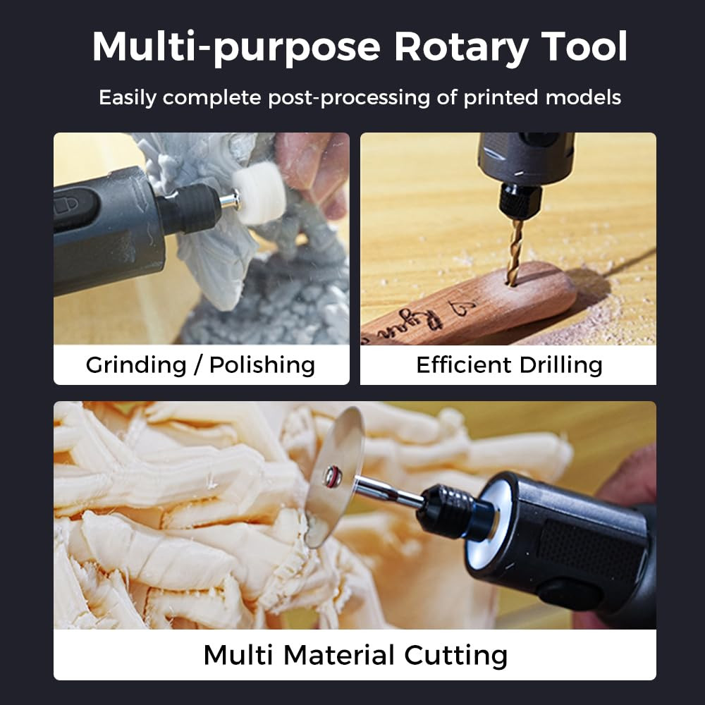3D Printer Tools, Cordless Rotary Tool Kit 25Pcs Cordless Handheld 3.7V Multi-Fu
