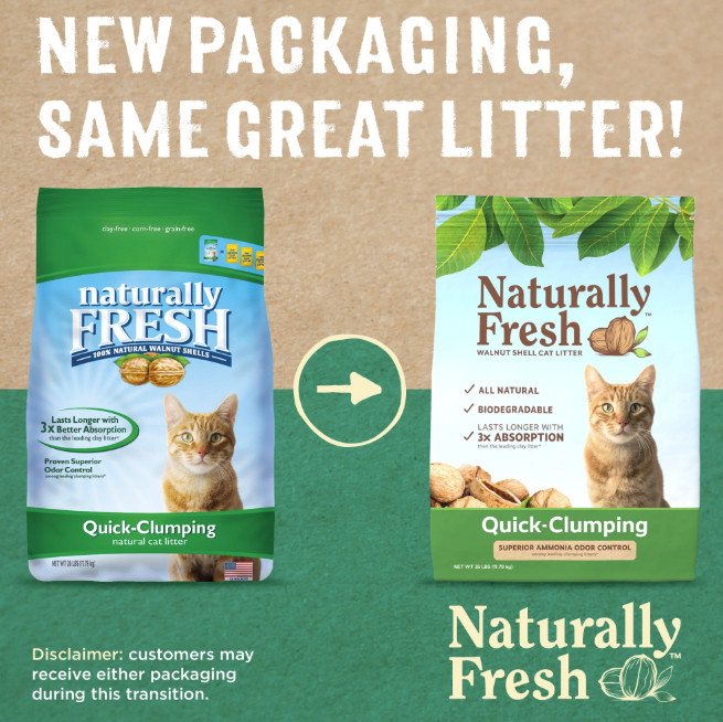 2 Pack Naturally Fresh Walnut-Based Quick-Clumping Cat Litter, All Natural, 26lb