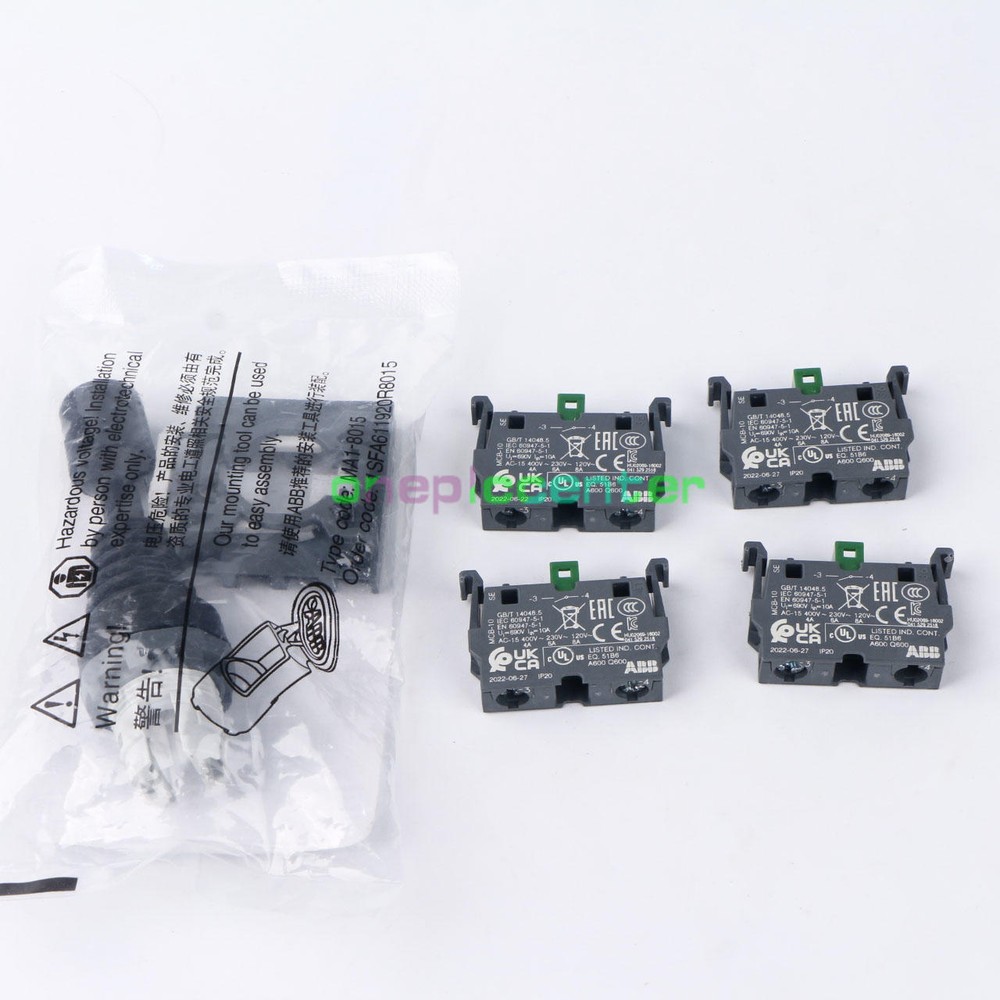 1x ABB Control Joystick Switch MJS6-40B with 4 MCB-10 Contacts Reset Type