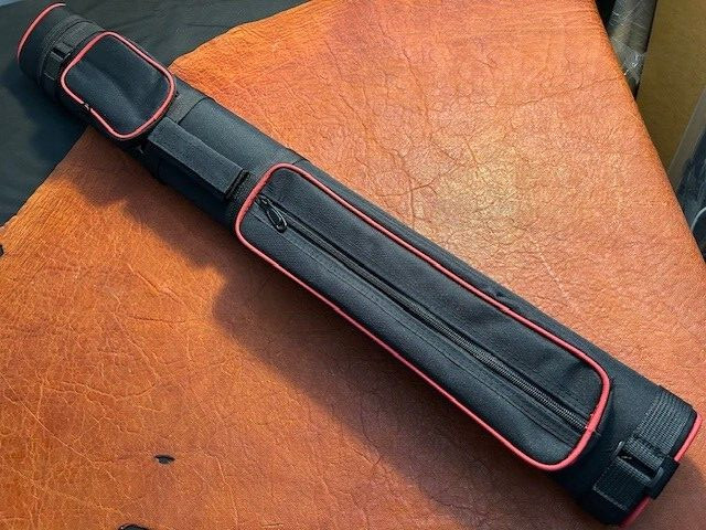 TNT Hard 2x2 Pool Cue Case. Black/Red