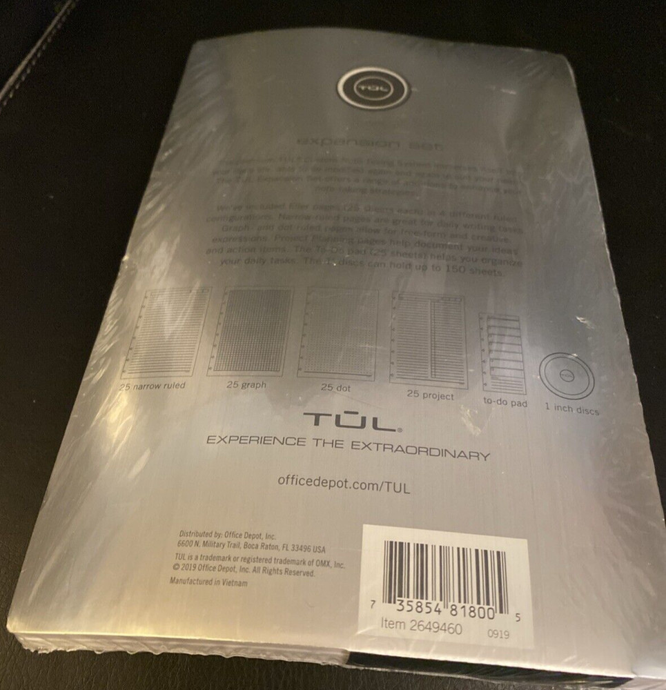 NEW TUL Custom Note-Taking System Junior Size Expansion Set (2649460) W/ Discs