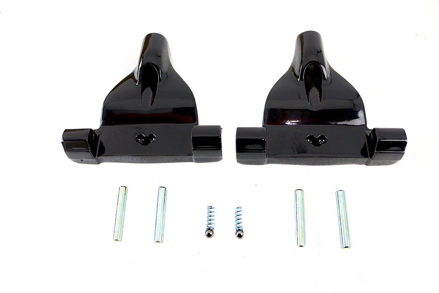 Passenger Footboard Support Set Black fits Harley Davidson