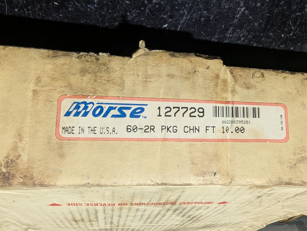 Morse 127729 Standard Riveted Double Roller Chain / 60-2R / 104" / PARTIAL