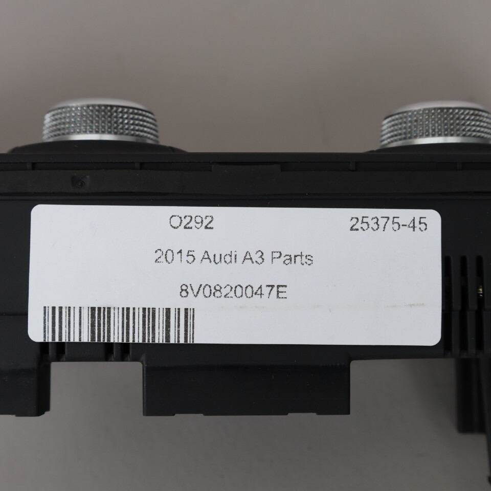 2015-2016 Audi A3 Climate Control Panel 8V0820047E OEM