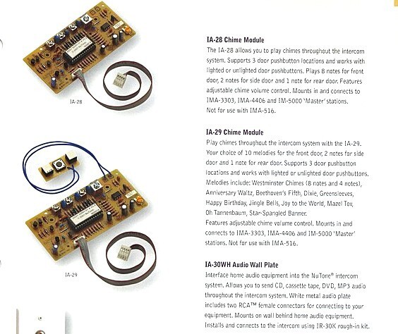 NuTone® IA28 Westminster Door Chime Module for NuTone® Radio-Intercom Systems