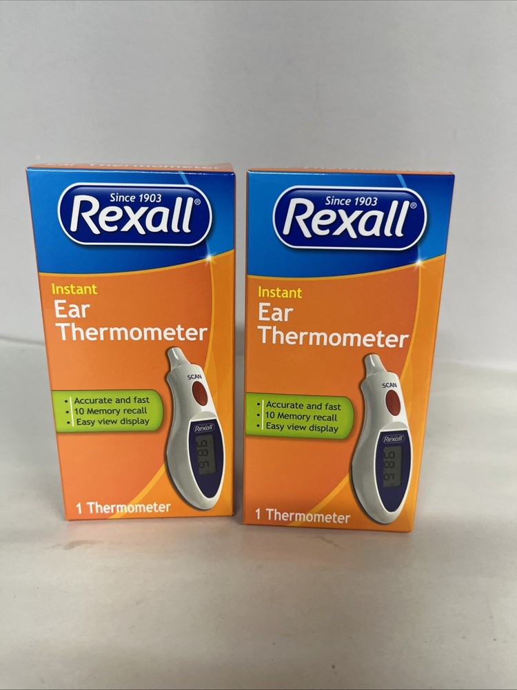 REXALL INSTANT EAR THERMOMETER NEW FACTORY SEALED PACKAGE X2