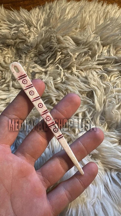 Antique Nalbinding Flat 4"/5" Bone Needle, Nalbinding Needle Knitting Needles.