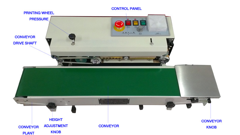 FR-770 Mode Upgrades Big Power Motor 110V Horizontal Continuous Sealer Machine