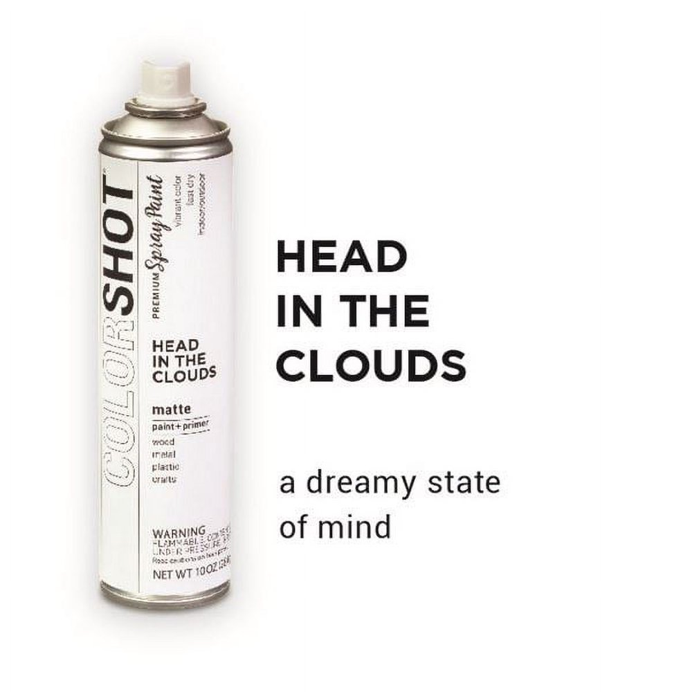 Multi-Surface Matte Head in the Clouds Spray Paint UV-Resistant 10 Oz White
