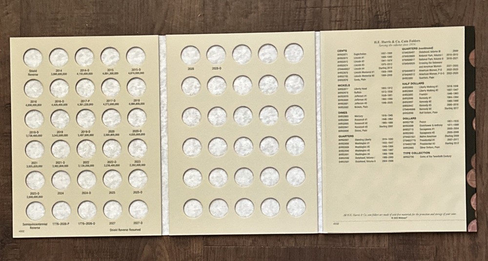 LINCOLN CENT COIN FOLDER (STARTING 2014) WHITMAN #4002