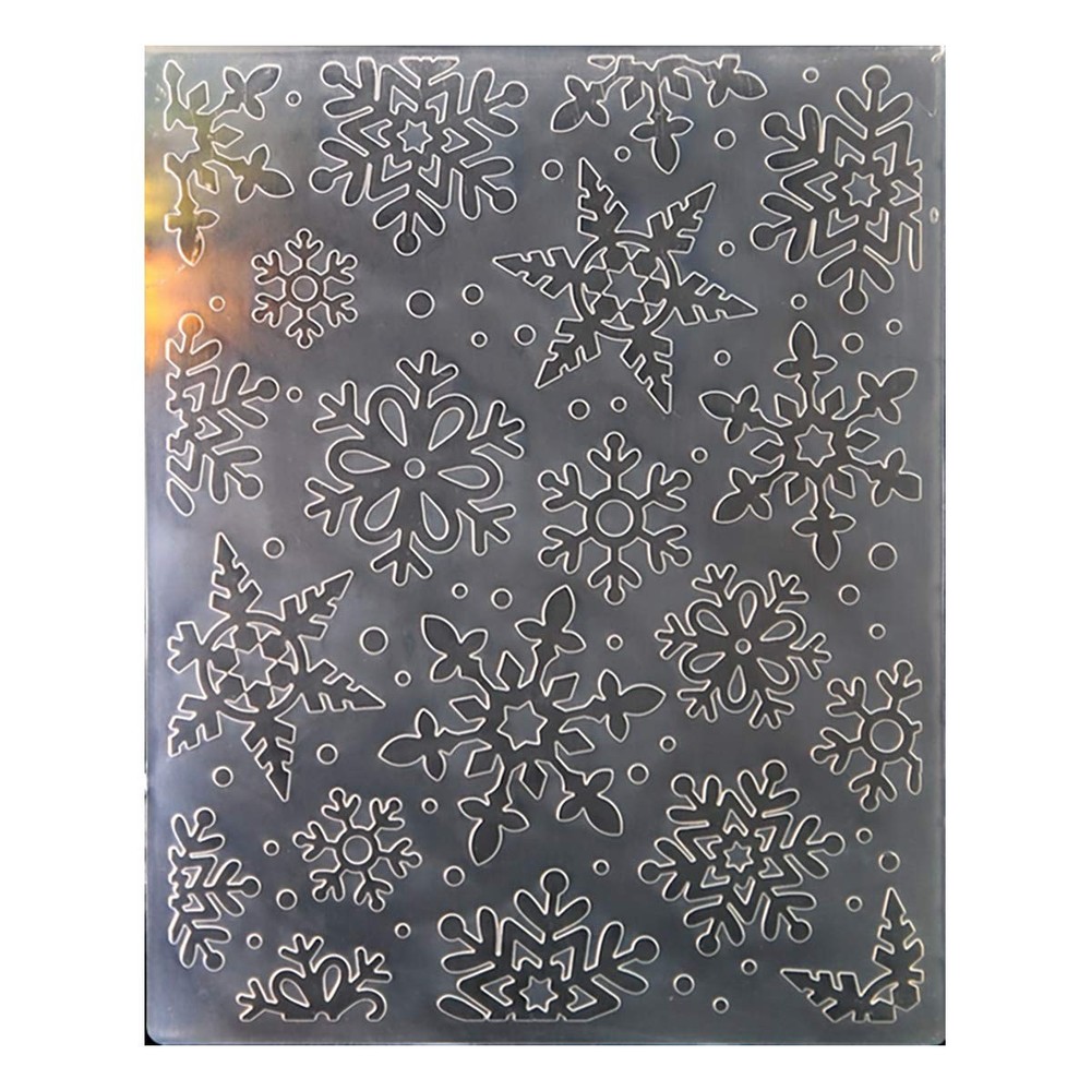 Christmas Snowflake Plastic Embossing Folders for Card Making Scrapbooking an...