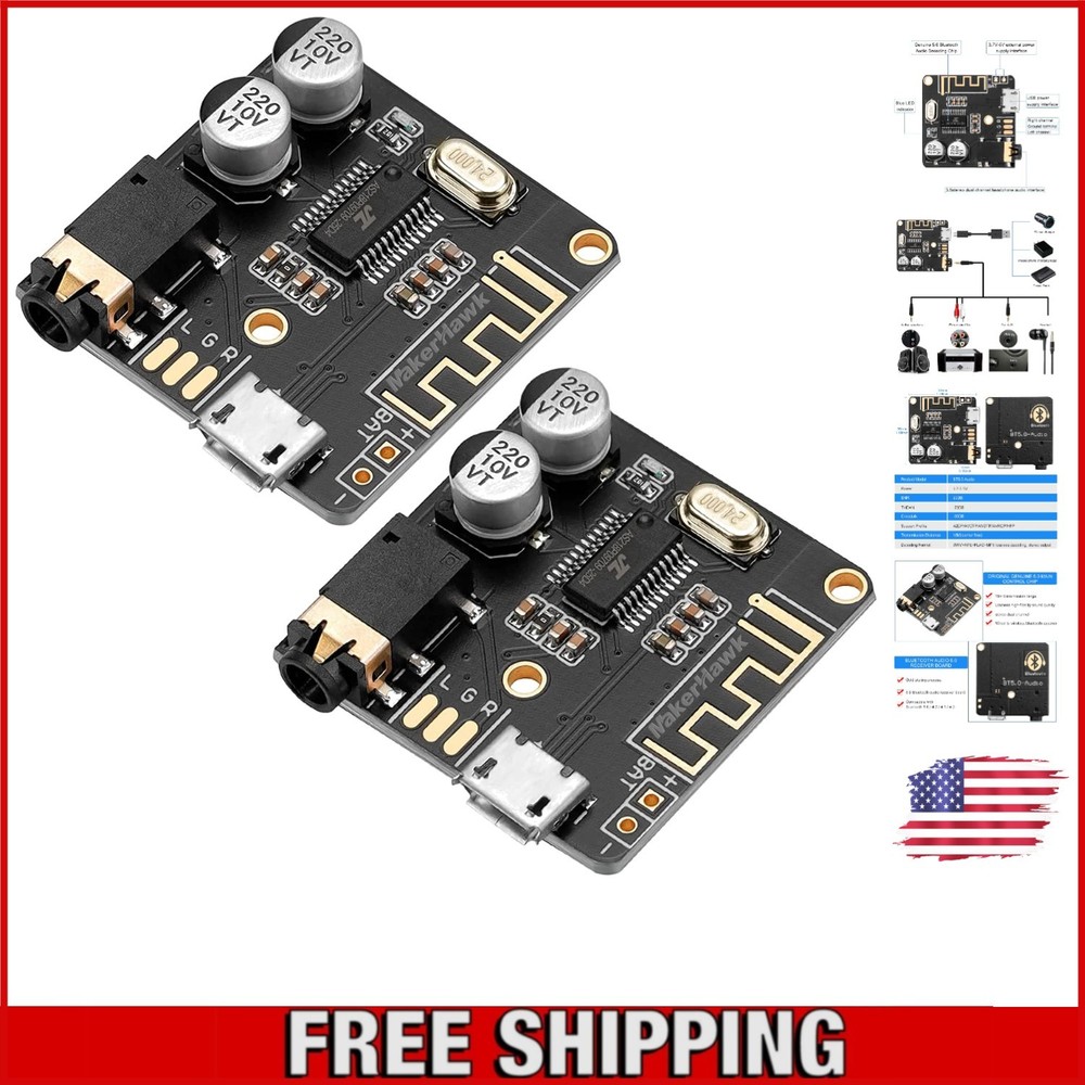 2pcs Bluetooth 5.0 Audio Receiver – Versatile Stereo Amplifier for DIY Projects