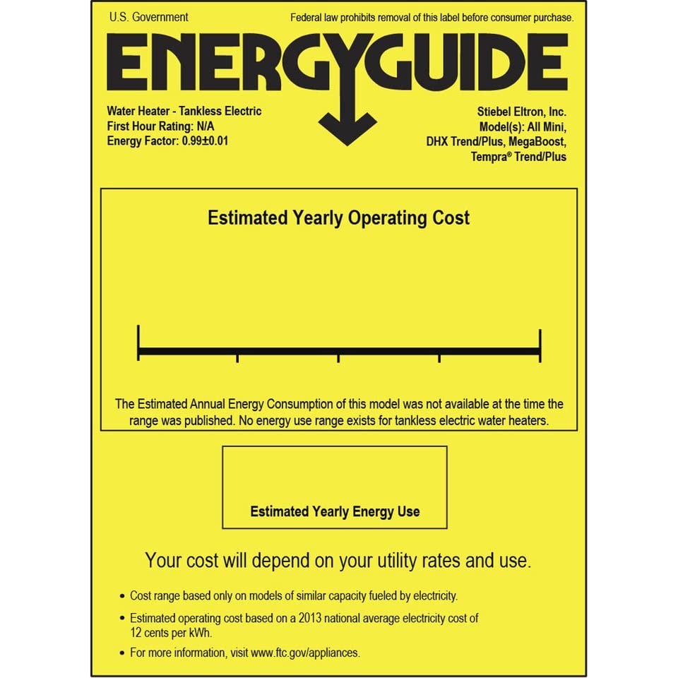 Stiebel Eltron 200068 DHX 8-2Trend Point-of-Use Tankless Electronic Water Heater