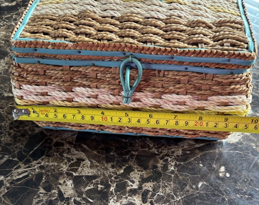 Antique Vintage Sewing Basket Box