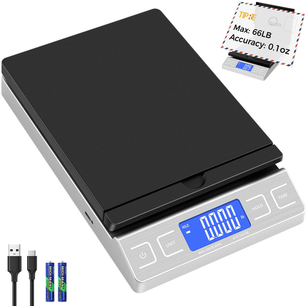 Digital Shipping Postal Scale, Mail Scale, Postage Scale for Packages 66lb/0.1oz