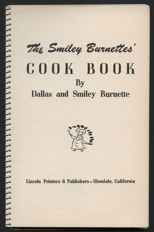 SMILEY (LESTER) BURNETTE - INSCRIBED BOOK SIGNED