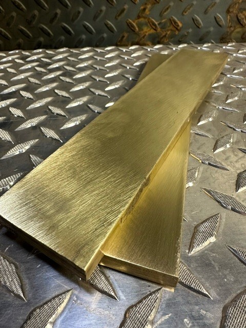 2pcs 2"x3/8 thick C360 BRASS FLAT BAR 10" long Solid Plate Mill Stock bar #4.5