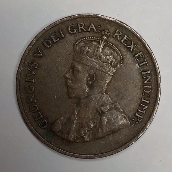 1933 Canada Small Cent King George V 🇨🇦